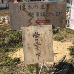 Shidano Sato - 細い道をいくと畑にこの看板