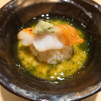 恵比寿 鮨 ふじまさ - 茶碗蒸しにキンキの塩焼きとシャリ