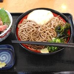 Yoshinoya - 冷やしとろろそば(特盛)+マグロ丼(小盛)