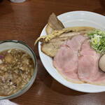 麺処 うきとみ - 塩つけ麺大、特製トッピング、味玉TP麺パスサービス