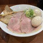 麺処 うきとみ - 塩つけ麺大、特製トッピング、味玉TP麺パスサービス