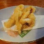 福島 桜屋 - 本日の天ぷらはいかの下足天