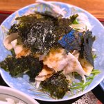 さくら本店 - (ﾗﾝﾁ)さくら定食 変わり鉢：新玉ねぎと豚しゃぶのサラダ　2021.2.12