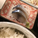 定食の店 牛太郎 - 生姜焼定食の小皿　シメサバ