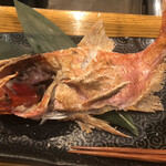 原始焼・二代目・魚々子 - キンメダイの炭火焼きというか原始焼き？