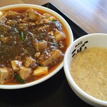 Tenshin - マーボー豆腐とスープ。スープも美味い。