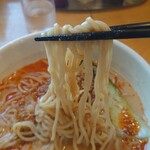 坦々麺専門　はつみ - 麺（磯屋商店特注麺）