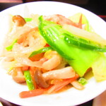 黄鶴 - ランチ小皿定食　２８００円（税込）のカニと野菜炒めのアップ【２０２１年２月】