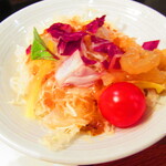 黄鶴 - ランチ小皿定食　２８００円（税込）のサラダのアップ【２０２１年２月】