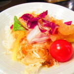 黄鶴 - ランチ小皿定食　２８００円（税込）のサラダのアップ【２０２１年２月】