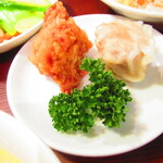 黄鶴 - ランチ小皿定食　２８００円（税込）の点心２品のアップ【２０２１年２月】