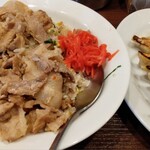 ラーメン とまや - 肉チャーハン、餃子セット