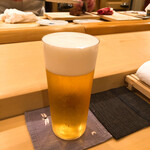 木挽町 とも樹 - 生ビールは中と小があります