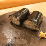木挽町 とも樹 - つまの梅ソース海苔巻き