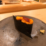 木挽町 とも樹 - 奈良漬けのせウニ軍艦