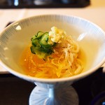 旬菜 桜 - 糸かぼちゃの素麺と魚の素麺