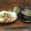 どん きさろく - とんこつつけ麺の刻みチャーシュートッピング(たしか1150円くらい)