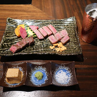 鉄板焼き 牛鳴 - 山形牛A5ランク（ウチモモ/シャトーブリアン/サーロイン）