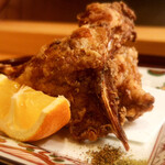 中善 - フグのアラの唐揚げ