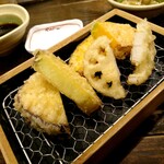 天ぷら 穴子蒲焼 助六酒場 - サツマイモ・レンコン・カボチャ