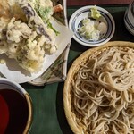 うちだ - エビと季節の天もり蕎麦