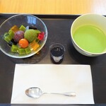 Toraya - 菓寮：煎茶あんみつ、抹茶