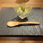 ブロックス - とうもろこしのムース　からすみ添え