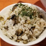 麺屋 六感堂 - 牡蠣とオリーブの炊き込みご飯