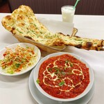 インド・ネパール料理 エベレスト - 能代野菜をたくさん使ったカバブベンダルカレーとネギのナンセット　※期間限定メニュー　（2021.2.14）