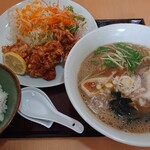 宮中野 - 唐揚げラーメンセット