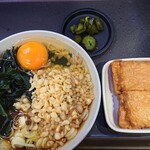 名代 富士そば - 富士そば　朝食セット・生卵そば