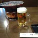 Genki Shichi Rin Yakiniku Gyuushi Ge - お得なランチの生ビール