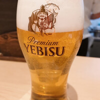 乙味 あさ井 - 初めビール
                    後日本酒頂きましたが割愛