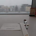 四川飯店 - 目の前に雪がチラチラ