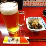 鱒の介 - 生ビール＆お通し