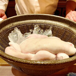 一心鮨 光洋 - なんとも、プルンプルンの虎河豚白子（玄界灘）。