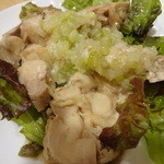 中国小皿料理とお酒の店  花凛 - 蒸し鶏ネギまみれ