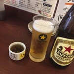 みんな仲よく アスゲンタイガー - ビールとお通しのしじみ汁