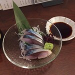 Minna Nakayoku Asu Gentaiga - しめ鯖、鮮度良く漬かりも過ぎず、いい塩梅で美味かった。