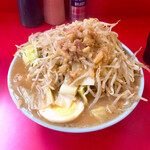 ラーメン 富士丸 - 富士丸ラーメン900円麺半分ヤサイマシ