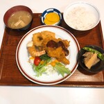 Kinchiyanshiyokudou - ミックスフライ定食（ご飯少なめ）