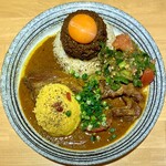 吉田カレー  - ミックス 小・豚・ネギとトマトのアチャール・ポテトサラダ