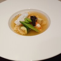 やす多” - 1品目から『おこげ』！出汁が効いて美味しい♪