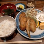 新橋 いっぱし - カキフライ定食1408円