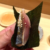 鮨 つきうだ - しめ鯖 手巻き