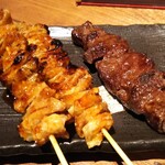 ばん鶏 - 鶏皮Χ２  牛サガリ