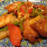 ビストロ 龍王 - カンプンギは韓国風の甘酢鶏唐揚げ