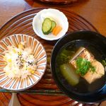 Chisousottaku - とうもろこしご飯 煮物椀 香の物
