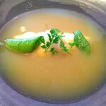 プランシエル - ■真鯛の蒸し物、スープ仕立て