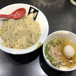 超純水採麺 天国屋 - 猫足昆布牡蠣水の煮干しつけそば＋味玉